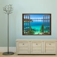 thumbnail image 2 of IDEA4WALL Lake and Mountain in Fake Brown Window Peel and Stick Wallpaper Removable Wall Mural Sticker Decal - 24x32 inches, 2 of 5