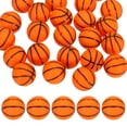 thumbnail image 1 of 25-Pack Cuentas de Balón Deportivo 15mm Naranja Rojo Redondas Sueltas de Goma para Manualidades DIY/Pulsera/Collar, 1 of 7