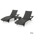 thumbnail image 3 of Noble House Ensemble de Chaises Longues Réglables en Osier Gris pour Extérieur, 3 of 13