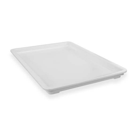 Tapa de Polipropileno Rectangular Caledonia para Caja de Pizza 18 x 26 x 6 Blanco