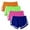 4pcs Blue Pink Green Orange, variant on WREESH 4PC Womens Workout Shorts Elastic Waist Summer Solid Casual Outing Short Pants