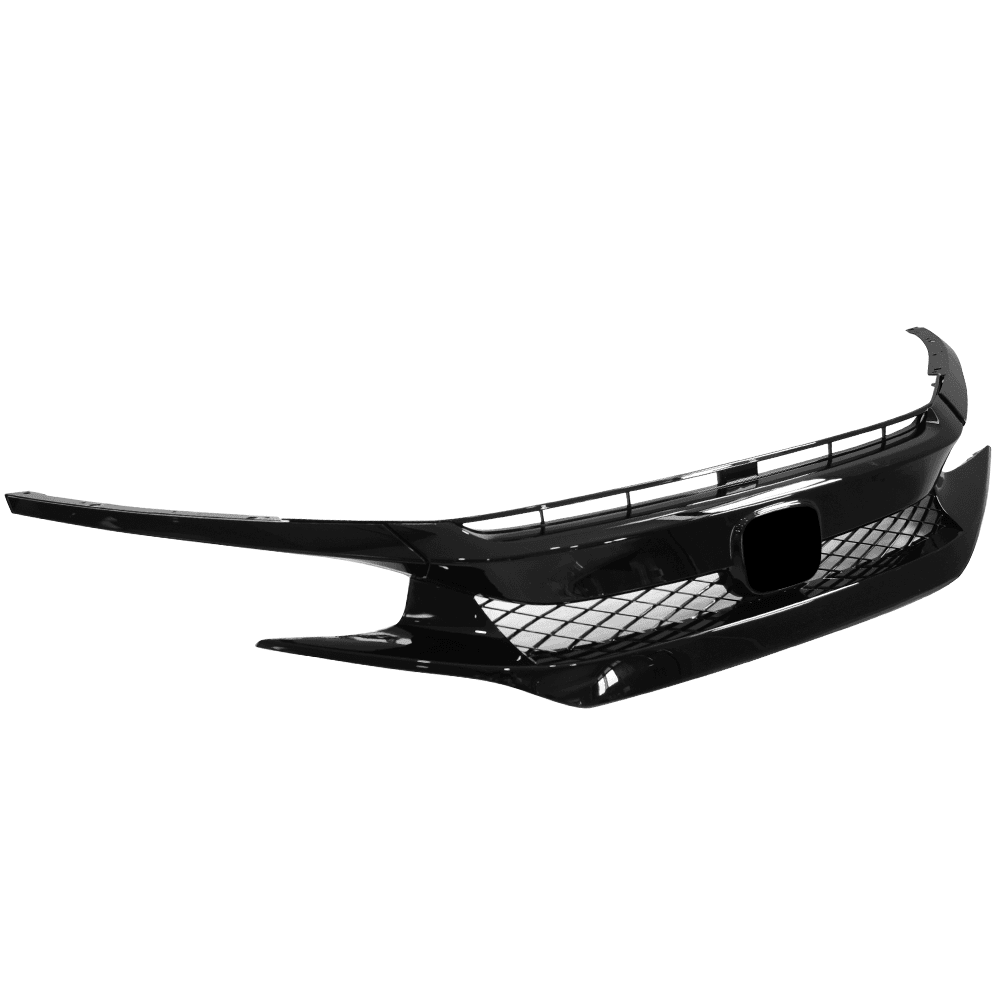 2017 Front Bumper & Grille Fits 2016-2018 Honda Civic Factory Style TR Unpainted PP ABS Cover Conversion Bodykit Front Grill by IKON MOTORSPORTS 