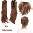 thumbnail image 2 of Short Curly Fluffy Bendable Jaw/Claw Ponytail Extensions With Messy Style Adjustable Updo Ponytail, 2 of 5