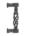 thumbnail image 3 of Black Cabinet Drawer Pulls Wrought Iron Antique Weaved Design 3 1/2" W, 3 1/8" Boring Renovator's Supply Set of 4, 3 of 9