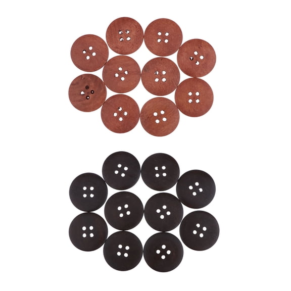 20pcs Large Round 4-Hole Button for Crafts Clothes Decor 50mm