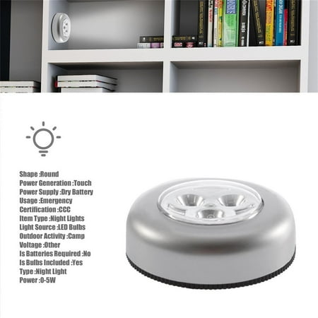3 Leds Battery Ed Stick Tap Touch Light Lamp Bedside Tent Home 3 Leds Battery Ed Stick Tap Touch Light Lamp Bedside Tent Home No Wiring Required