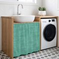 thumbnail image 2 of Vintage Turquoise Cabinet Dishwasher Hidden Curtains, Privacy Closet Door Curtain, Modern Farmhouse Textured Rustic Adhesive Dust Proof Under Sink Skirt for Bathroom Kitchen 35"x35", 2 of 8