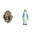 thumbnail image 1 of Marco De Fotos De Resina Vintage Y Estatua De La Virgen María, Colección De Artesanías De Arte Religioso Para Decoración De Pared De Galería De Dormitorio De Oficina, 1 of 8
