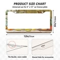 thumbnail image 7 of Aluminum License Plate Frame 2 Pack Car Exterior Accessory Car Tag Holder for Front Rear Plates Cars Decor Vase and Fruit Pattern, 7 of 7