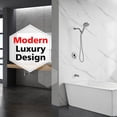 thumbnail image 3 of SUMERAIN Brushed Nickel Shower System with Tub Spout, High Flow Shower Bathtub Faucet Set with 6-Spray Filtered Shower Head, 3 of 18