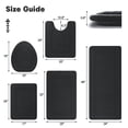 thumbnail image 5 of CHAKME 5 Piece Memory Foam Bath Mat Set Large 20"x46" & 32"x20" Long 24"x17" Small 18"x16" U Shaped Contour 24"x20" Non Slip Machine Washable Super Absorbent Classic Greek Key black, 5 of 7