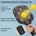 thumbnail image 2 of Pickleball Paddles Set,Pioneer Flower Floral Print Pattern Fiberglass Surface Pickleball Racket Set with 2 Indoor Outdoor Pickleball Balls and Pickleball Bag,Pickle-ball Equipment, 2 of 6