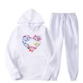thumbnail image 1 of Pantalons pour Femmes Décontractés Mode Imprimé Sportswear Ensemble à Capuche Manches Longues, 1 of 3
