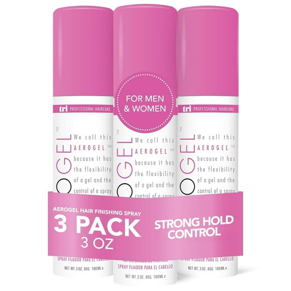 TRI Design Aerogel Hairspray - Strong Hold Hair Finishing Spray for Volumizing & Control, Flexible Styling for All Hair Types, Non-Sticky and Scented - For Women and Men