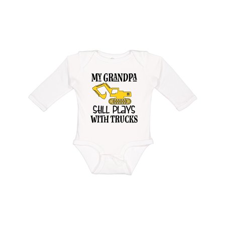 

Inktastic Construction Grandpa Still Plays with Trucks Gift Baby Boy Long Sleeve Bodysuit