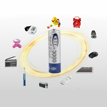 20/48/24pcs /lot X AA BTY Recharrgeable High Capacity Blue and White Battery 3000mAh Ni-MH 1.2V Battery