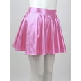 thumbnail image 6 of Oyolan Kids Girls Shiny Metallic Mini Flared Pleated Skater Skirt Athletic Dance Scooter Skorts Skirts Pink 10, 6 of 7