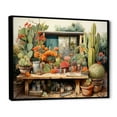 thumbnail image 2 of Designart "Oasis Impasto Mexico Cactus wall art III" Floral Floater Framed Wall Art Living Room, 2 of 7