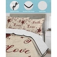 thumbnail image 3 of Twin XL Quilt Bedding Set, Vintage Country Reversible Summer Quilt 3 Pieces, Vintage Rustic Texas Stars Plants Branch Lightweight Bedspreads Coverlets with 2 Pillow Shams for All Seasons, 3 of 5