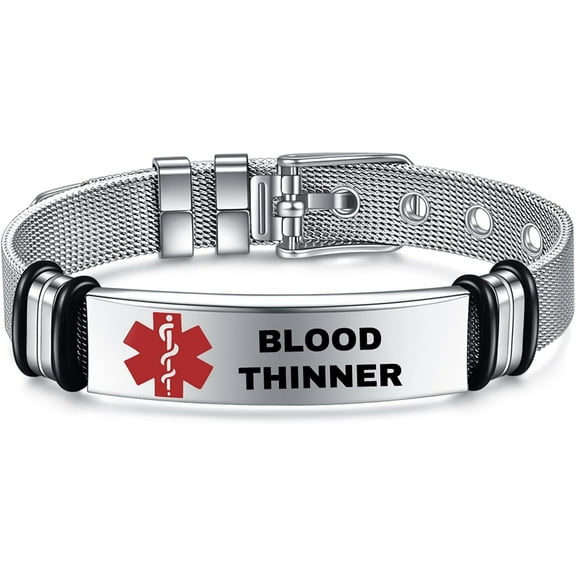 Magnetia Medical Alert Bracelets for Men, Strong Durable Stainless Bracelet Medical Id Bracelets