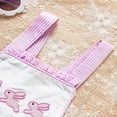 thumbnail image 5 of ZEHJUHAN Baby Sweet Bunny Romper, Adjustable Strap Onesie with Ruffle Trim and Snap Closure For Spring White，0-3M, 5 of 11