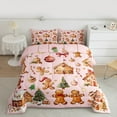 thumbnail image 2 of Manfei Cute Gingerbread Man Queen Comforter Set,Brown Christmas House Bedding Sets,Merry Christmas Gifts Bedding Comforter Set For Girls Kids,Luxury Bedroom Decor Reversible,3-Piece, 2 of 8