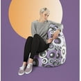 thumbnail image 2 of Gouchee Home Malibu Lilac Cotton Bean Bag Chair – Oeko-Tex Certified Fabric with Polystyrene Bead Filling, Suitable for Adults and Teens, Lightweight & Portable for Bedroom, Dorm or Living Room, 2 of 6