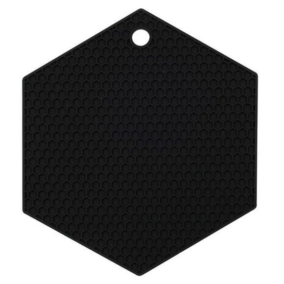 Multipurpose Silicone Pot Holders, Ongmies Trivet Mat Multipurpose Silicone Pot Holders Hot Pads Silicone Heat Cup Insulation Mat Insulation Pad Potholders Multi Colored., Black