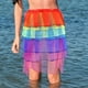 thumbnail image 5 of Falda larga multicolor estilo arcoíris para mujer, lencería, minifalda tipo burbuja, vestido tutú, 5 of 8