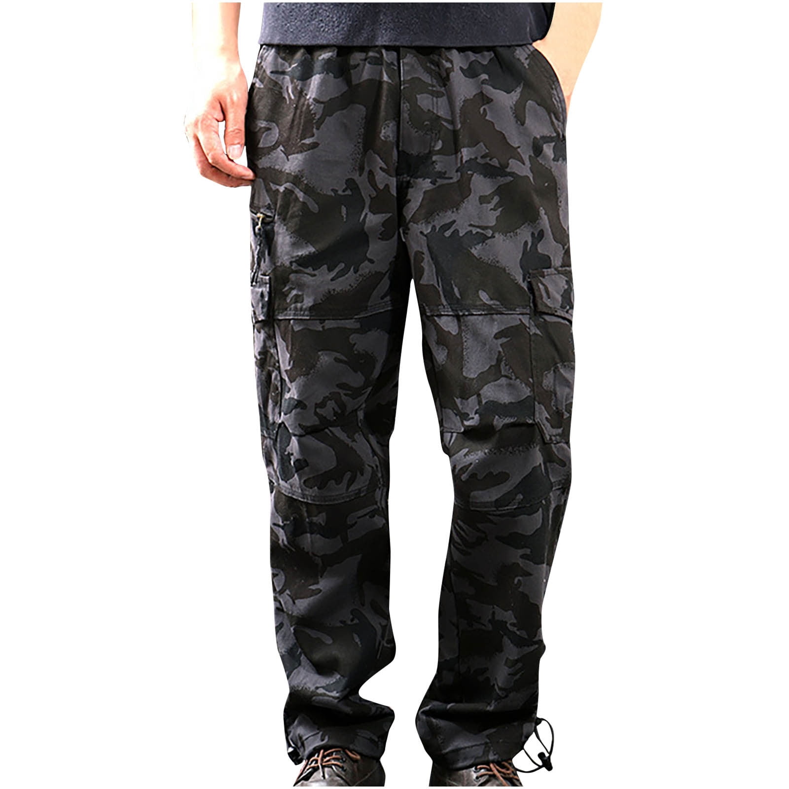 Cameland Men s Cargo Pants Slim Multi Pocket Straight Trousers Outdoor Sports Overalls Pants Walmart