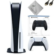 TEC Sony PlayStation - 5 Gaming Console (Disc Version) with One Extra Black Controller Bundle, PlayStation_PS5 Video Game Console