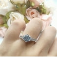 thumbnail image 3 of Solitaire Accent Round Ring Ruby CZ 925 Sterling Silver Size 9, 3 of 5