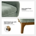 thumbnail image 4 of Upholstered Armchair 2 Pieces Boucle Fabric Solid Wooden Legs Living Room Bedroom Sage, 4 of 7