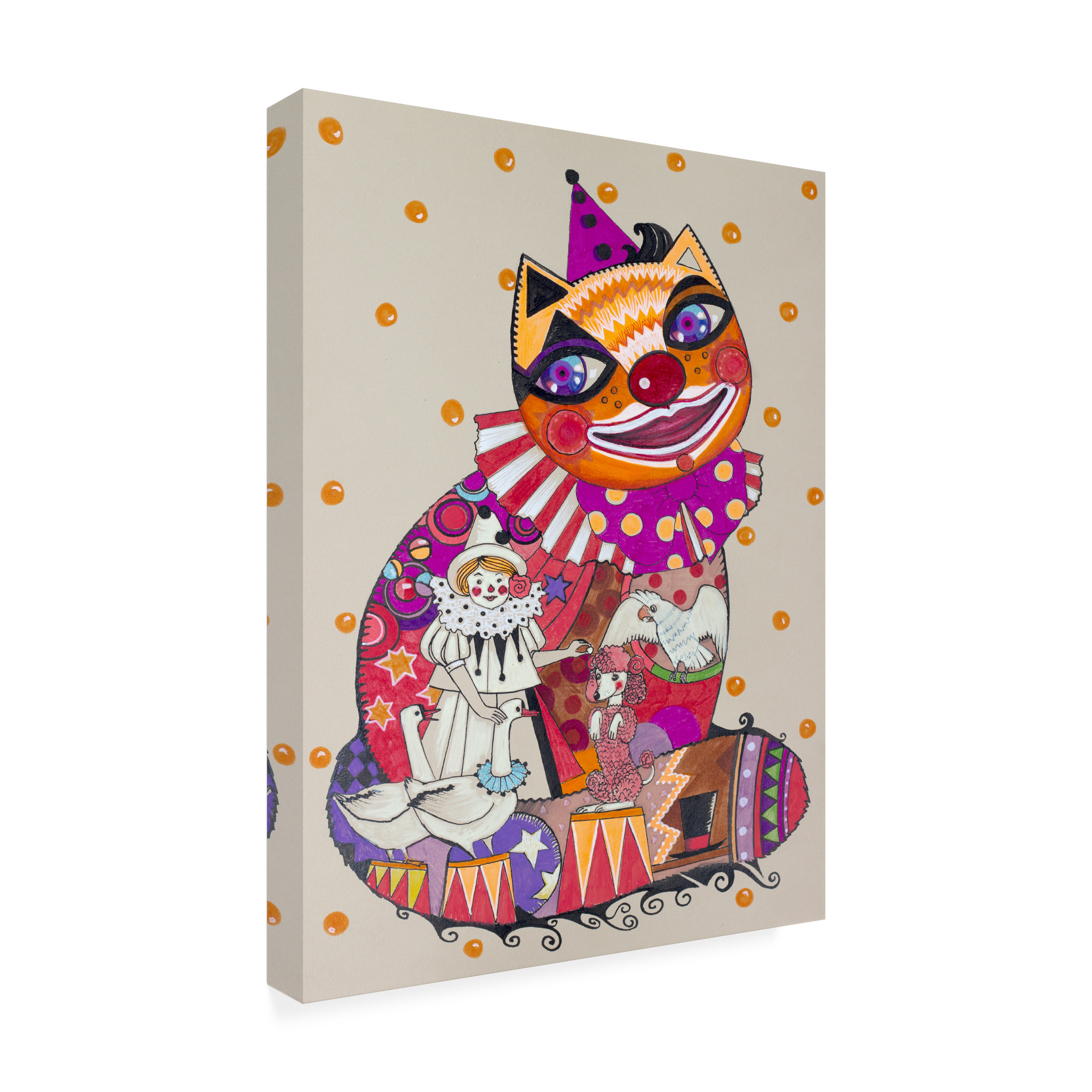 Trademark Fine Art 'Clown 3' Canvas Art by Oxana Ziaka