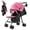 Pink, variant on Limorve Lightweight One‑Hand Fold Baby Stroller, Adjustable Backrest Toddler Pushchair with 5‑Point Harness, Large Storage Basket & Cup Holder for 0‑2 Years Old
