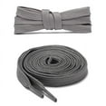 thumbnail image 3 of 3pair Double Layers Flat Shoe Laces Strings Dark Gray for Sneakers 36 45 48 Inch, 3 of 7