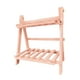 thumbnail image 4 of Estante de Almacenamiento de Madera, Unidad de Estante, Artículos de Tocador, Estante de Madera Plegable, Resistente Y Duradero, de Pie, de Doble Capa Rosado SM SunniMix soporte de exhibición del estante, 4 of 8
