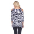 thumbnail image 4 of White Mark Women's Maternity Printed Cold Shoulder Top, 4 of 4
