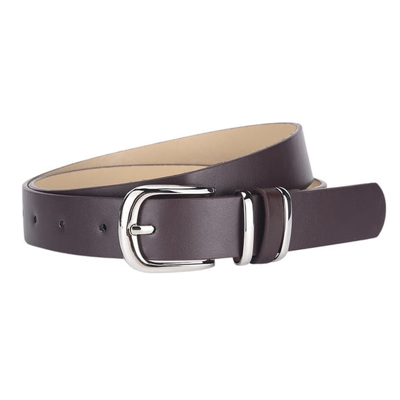 SWSMCLT Women's Metal Belt Casual Adjustable Belts Winter Autumn Classic Groove Belt Metal Buckle Summer Party Coffee X-Small-Large