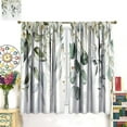 thumbnail image 3 of Green Eucalyptus Leave Curtains Watercolor Floral Spring Botanical Blackout Print Rod Pocket Window Drapes for Bedroom Living Room 42x63in, 3 of 6