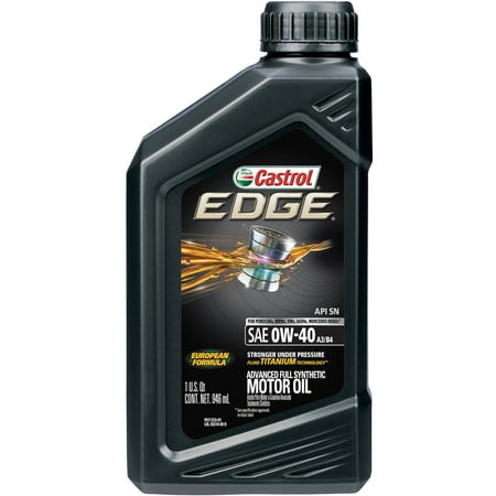(3 Pack) Castrol EDGE 0W-40 A3/B4 Advanced Full Synthetic Motor Oil, 1 (Best 0w40 Synthetic Oil)