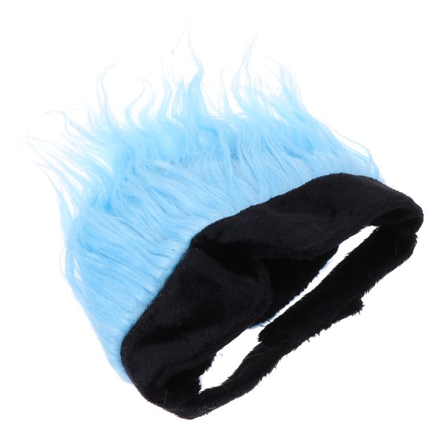 LIFKOME Couvre-Chef en Peluche Bleue pour Petits Animaux Accessoire de Fête de Noël 1Ensemble