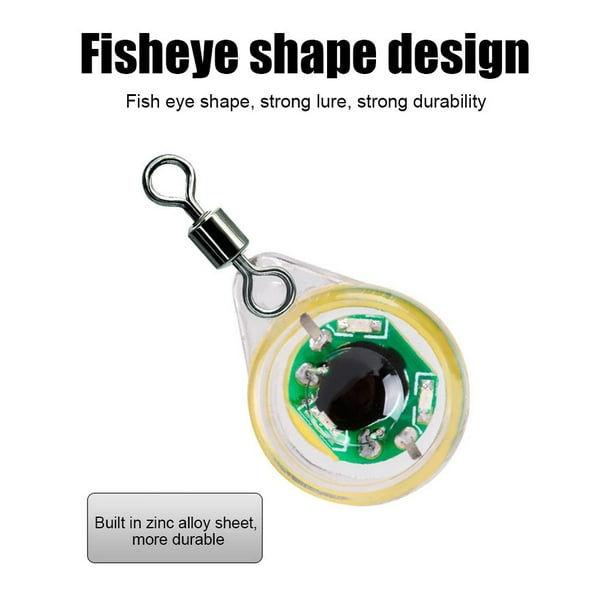 5 uds señuelo de pesca luz bajo el agua forma de ojo LED atraer lámpara de cebo (colorido) Ehuebsd Para estrenar
