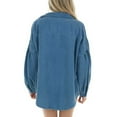 thumbnail image 2 of Womens Casual Jacket, Exquisite Color Women Loose Jacket Casual Style Machine Washable Puff Sleeve  For Outdoor ANGGREK Azul M, 2 of 6