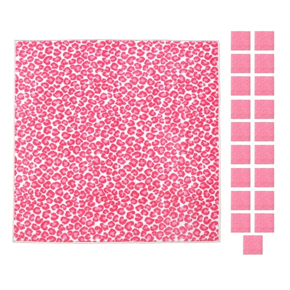 Furnish My Place Cheetah Hang Loose Area Rug, Animal Print Area Rug, Indoor Area Rug, Home Decor Rug, Elegant Designed Rug, Pet-Friendly Rug, Animal Inspired Design Rug, 3' x 3' Square - Set of 20