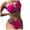 Hot Pink, variant on Efsteb Womens High Waisted Bikini Sets Solid Color Strapless Bathing Suit Beach Summer Two Piece Swimsuits High Waist Bikini Swimsuit (Black,L)