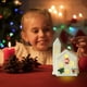thumbnail image 4 of Casita Navideña de Cerámica con Luz Led | Diseño de Copo de Nieve/Árbol de Navidad | Luz Amarilla Cálida | Regalo Ideal, 4 of 4