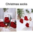 thumbnail image 6 of ZDWQFA 1PC 6.69" x 4.72" Christmas Stocking with Letter, Initial Embroidered Mini Cute Stockings Cotton Cord White Super Soft Plush Cuffs Decorations, 6 of 7