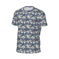 thumbnail image 6 of Wukai Tropical Sloth Print Men's Short-Sleeved Mesh T-Shirt,Quick-Dry Short Sleeve Workout T-Shirt-X-Small, 6 of 8