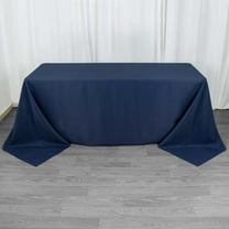 Efavormart 90x132" Seamless Premium Navy Blue 200 GSM Linens Polyester Rectangle Tablecloth Commercial Grade For Wedding Banquet Restaurant